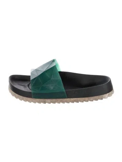 Pre-owned United Nude Slides In Green