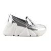 United Nude Space Kick Loafer In Silver