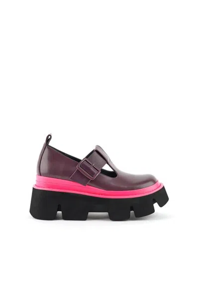 United Nude Stomper Mj In Burgundy