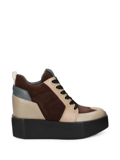 United Nude Stonecourt Mid Panelled Sneakers In Multi