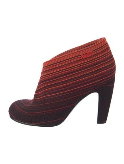 Pre-owned United Nude Striped Boots In Orange