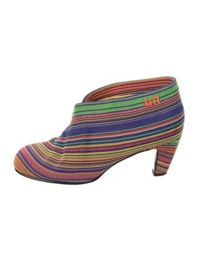 Pre-owned United Nude Striped Boots In Purple