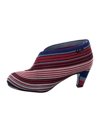 Pre-owned United Nude Striped Boots In Red