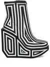 United Nude Striped-print Wedge Ankle Boot In Multi