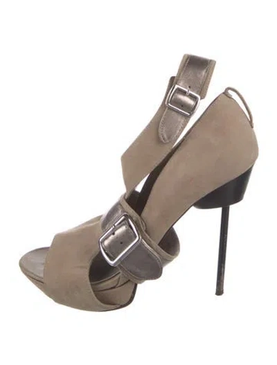 Pre-owned United Nude Suede Pumps In Neutral