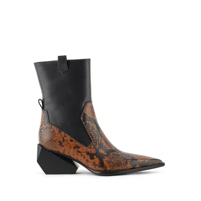 United Nude Ricky West Mid Ii Boot In Animal Print