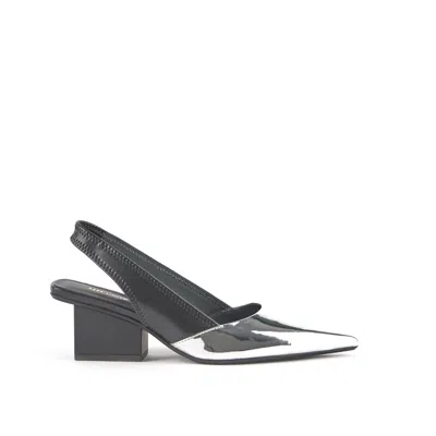 United Nude Women's Black / Silver Raila Slingback Mid - Black + Silver In Black/silver