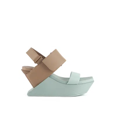 United Nude Women's Green / Brown Delta Wedge Sandal - Fresh Mint