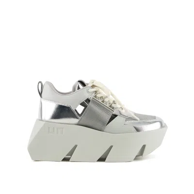 United Nude Bull Sporty Oxfords In Grey/silver