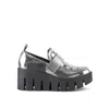 United Nude Grip Trooper Lug Platform Loafer In Silver