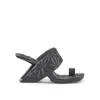 United Nude Loop Toe Hi Puffy Sandals In Black