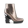 United Nude Women's Neutrals Glam Square Boot - Gun Metal Ii
