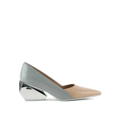 United Nude Women's Neutrals / Grey / Silver Ricky Pump Mid - Taupe Mix In Gray