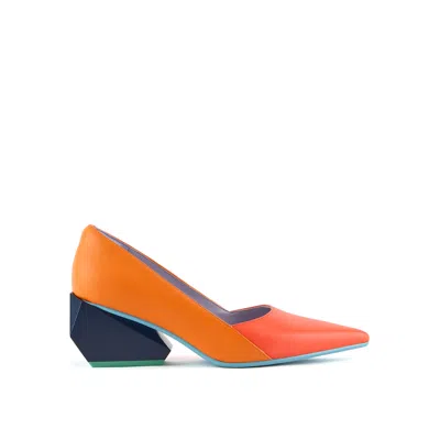 United Nude Women's Orange / Blue / Green Ricky Pump Mid - Electric Rainbow In Multi