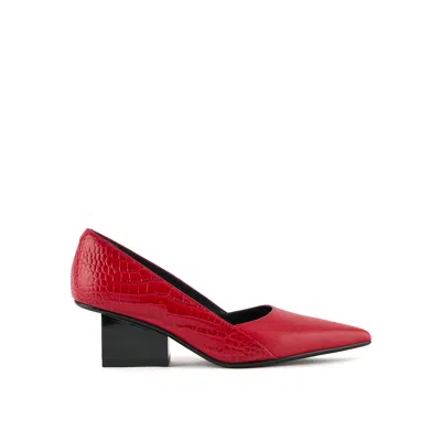 United Nude Women's Red Raila Pump- Crimson