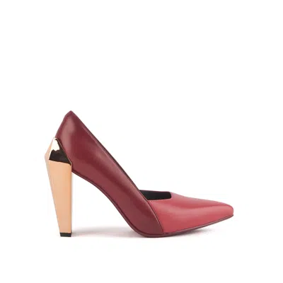 United Nude Women's Red / Rose Gold Gem Pump Hi - Cranberry Mix In Red