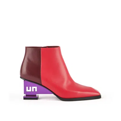 United Nude Women's Red Un Bootie Mid Il - Cherry