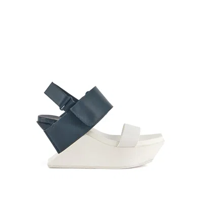 United Nude Women's White / Blue / Black Delta Wedge Sandal - Deep Blue In White/blue/black