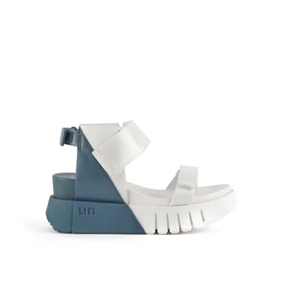 United Nude Delta Run Leather Sandals In White/blue