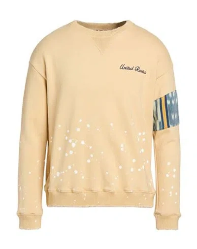 United Rivers Man Sweatshirt Sand Size M Cotton In Beige