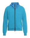 Unity Man Cardigan Azure Size L Viscose, Elastane In Blue