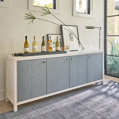 Universal Bloomingdale's Captiva Credenza In White/gray