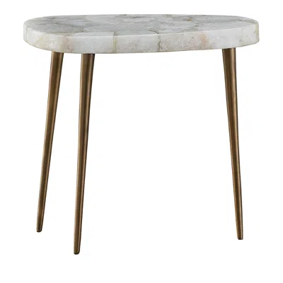Universal Bloomingdale's Erinn V Fino Short Side Table In White