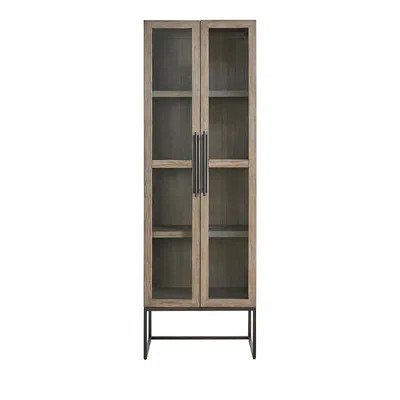 Universal Boulder Display Cabinet In Brown