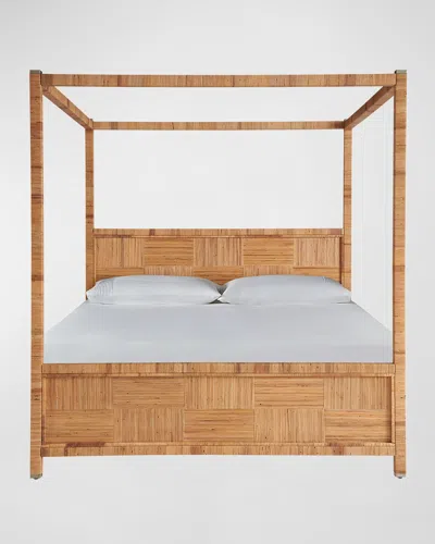 Universal Furniture Chatham Poster King Bed In Natural Rattan