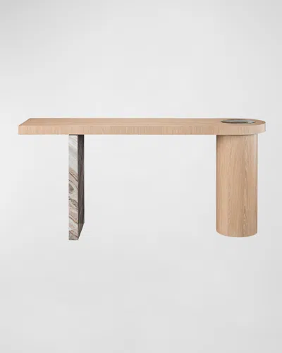 Universal Furniture Croydon Console Table In White Oak