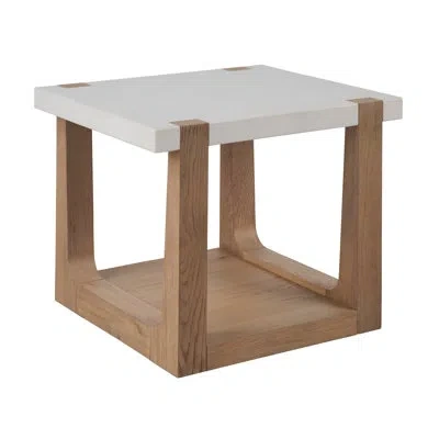 Universal Furniture Ellis  End Table In Honed White Quartz