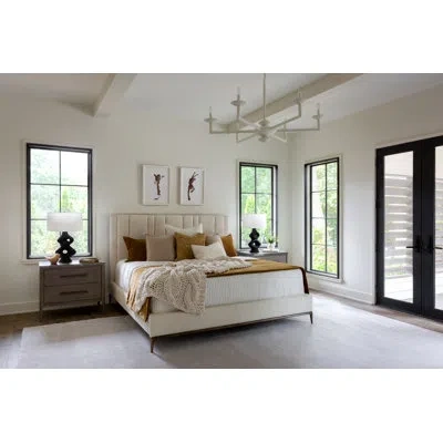 Universal Furniture Erinnv X Universal Upholstered Low Profile Standard Bed In White