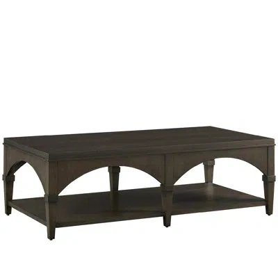 Universal Furniture Fenwick 58" Wide Modern Traditional Cocktail Table With Adjustable Shelf In Black