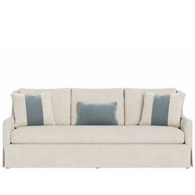 Universal Furniture Hudson Skirted Sofa In Nomad Snow, 93'' Wide In Neutral