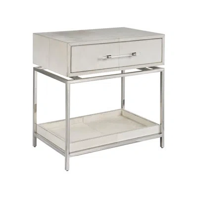 Universal Furniture Lyra Nightstand In Gray,polished Nickel