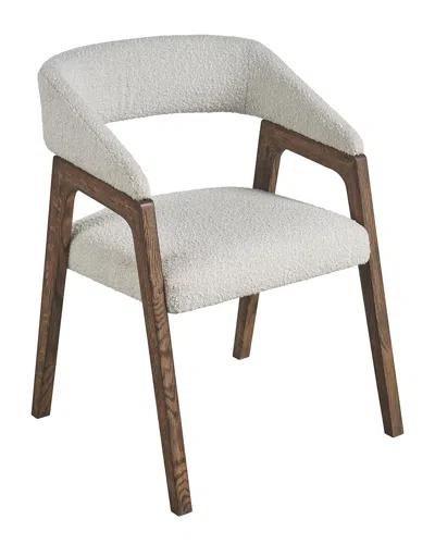 Universal Furniture Modern Barrel Back Dining Chair In White