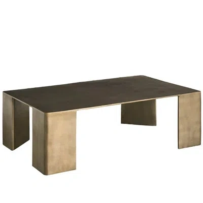 Universal Furniture Modern Eclipse 46" Wide Black Nickel Cast Aluminum Sculptural Cocktail Table In Multi