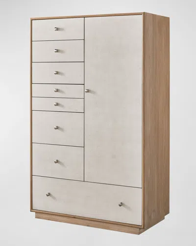 Universal Furniture Nomad Chifforobe Tall Dresser In White Oak