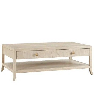 Universal Furniture Velora 51" Wide White Oak Finish Modern Organic Design Cocktail Table In Brown