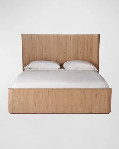 Universal Furniture Walker King Panel Bed In Natural Oak