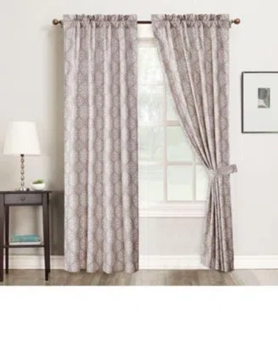 Universal Home Fashions 4 Piece Rod Pocket Window Panel Collection In Gray