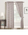 Universal Home Fashions Medallion Window Panel 4 Piece Rod Pocket, 42" X 84" In Gray
