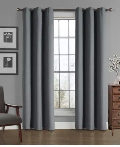 Universal Home Fashions Solid Crushed Microfiber Panel, 40" X 84" In Gray