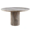 Universal Meadow Dining Table In White Travertine