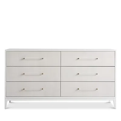 Universal Miranda Kerr Home Brentwood Dresser In White Lacquer/acrylic/soft Gold