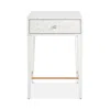 Universal Miranda Kerr Home Love Joy Bliss Bedside Table In White Lacquer/soft Gold