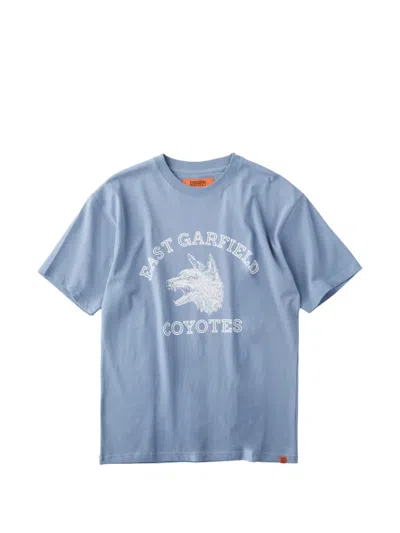 Universal Overall Graphic-print Crew-neck T-shirt In Blue