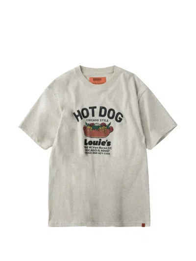 Universal Overall Graphic-print T-shirt In Gray