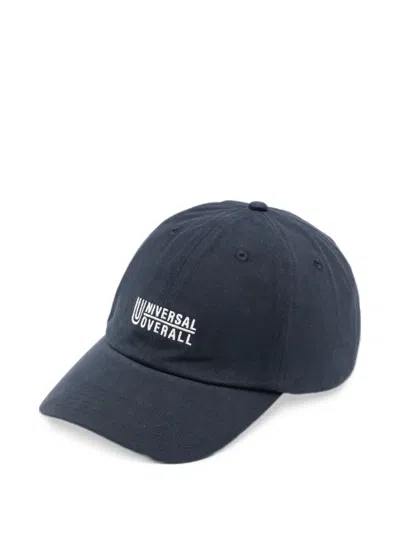 Universal Overall Logo-embroidered Baseball Cap In Blue