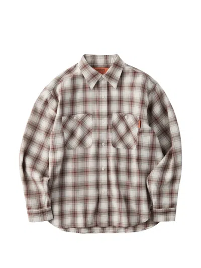 Universal Overall Ombre-check Long-sleeve Shirt In Brown